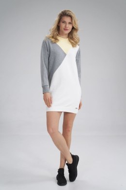 Sukienka Model M777 Yellow/Grey/Ecru - Figl - S/M