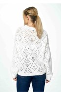 Sweter Damski Model M887 Ecru - Figl - uniwersalny Sweter Damski Model M887 Ecru - Figl - uniwersalny