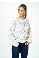Sweter Damski Model M887 Ecru - Figl - uniwersalny Sweter Damski Model M887 Ecru - Figl - uniwersalny