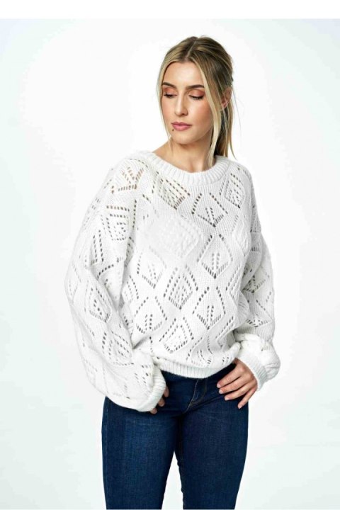 Sweter Damski Model M887 Ecru - Figl - uniwersalny Sweter Damski Model M887 Ecru - Figl - uniwersalny