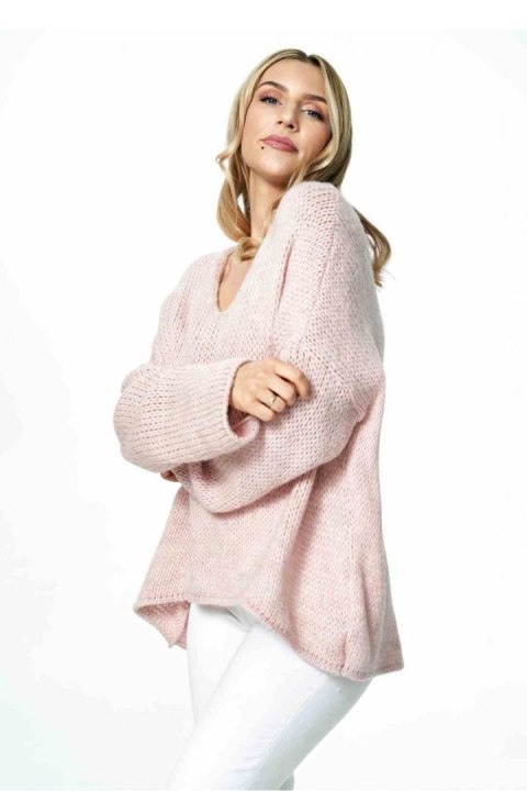 Sweter Damski Model M899 Light Pink - Figl - uniwersalny Sweter Damski Model M899 Light Pink - Figl - uniwersalny