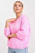 Sweter Damski Model M993 Light Pink - Figl - uniwersalny Sweter Damski Model M993 Light Pink - Figl - uniwersalny