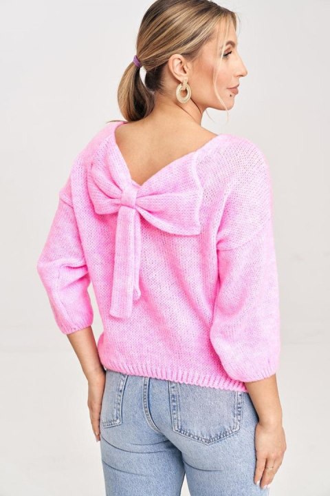 Sweter Damski Model M993 Light Pink - Figl - uniwersalny Sweter Damski Model M993 Light Pink - Figl - uniwersalny