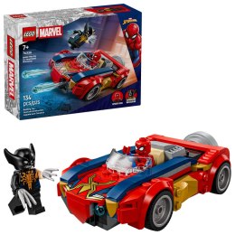 LEGO SUPER HEROES MARVEL Spider-Man w samochodzie kontra zvenomowany Wolverine 76336