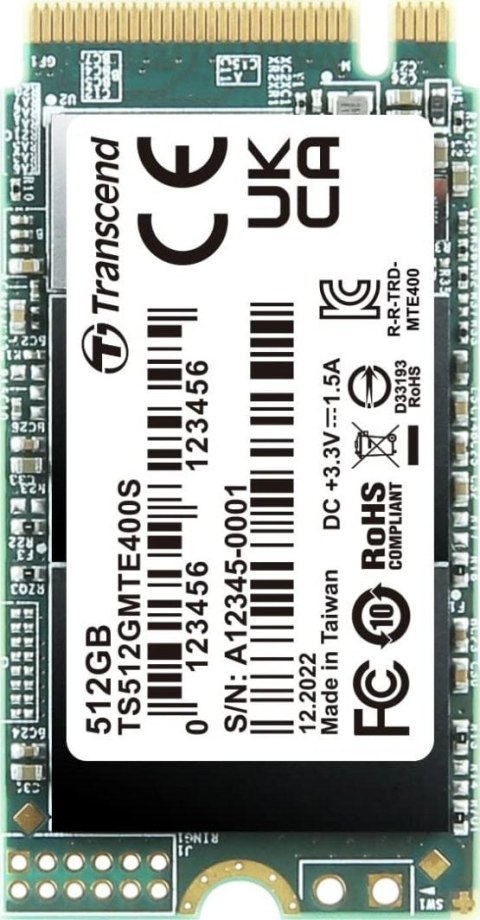 Dysk SSD TRANSCEND TS512GMTE400S (M.2 2242″ /512 GB )