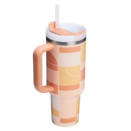 Kubek Termiczny Stanley Quencher H2.O FlowState 1.18L Apricot Court Geo