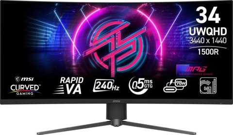 Monitor MSI 346CQRF X24 (34" /Rapid VA /240Hz /3440 x 1440 /Czarny)