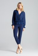 Bluzka Model M690 Navy - Figl - L Bluzka Model M690 Navy - Figl - L
