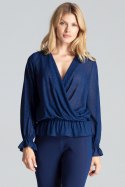 Bluzka Model M690 Navy - Figl - S Bluzka Model M690 Navy - Figl - S