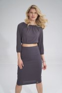 Bluzka Model M781 Dark Grey - Figl - S/M Bluzka Model M781 Dark Grey - Figl - S/M