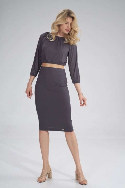 Bluzka Model M781 Dark Grey - Figl - S/M Bluzka Model M781 Dark Grey - Figl - S/M