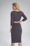Bluzka Model M781 Dark Grey - Figl - S/M Bluzka Model M781 Dark Grey - Figl - S/M