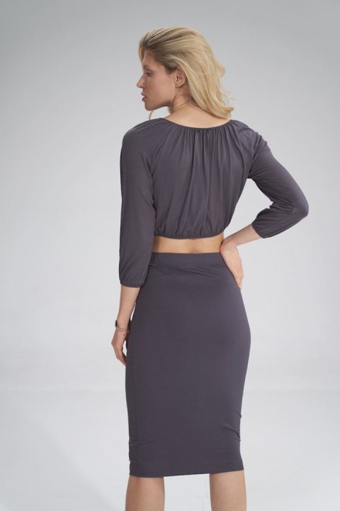 Bluzka Model M781 Dark Grey - Figl - S/M Bluzka Model M781 Dark Grey - Figl - S/M