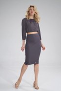 Bluzka Model M781 Dark Grey - Figl - S/M Bluzka Model M781 Dark Grey - Figl - S/M