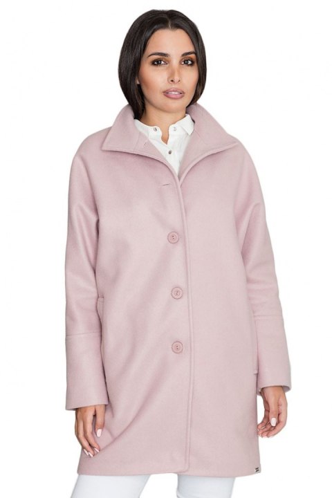 Płaszcz Damski Model M589 Pink - Figl - XL Płaszcz Damski Model M589 Pink - Figl - XL