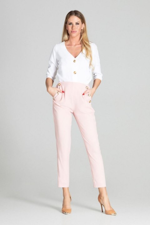 Spodnie Damskie Model M696 Pink - Figl - L Spodnie Damskie Model M696 Pink - Figl - L