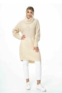 Sweter Damski Model M890 Beige - Figl - uniwersalny Sweter Damski Model M890 Beige - Figl - uniwersalny