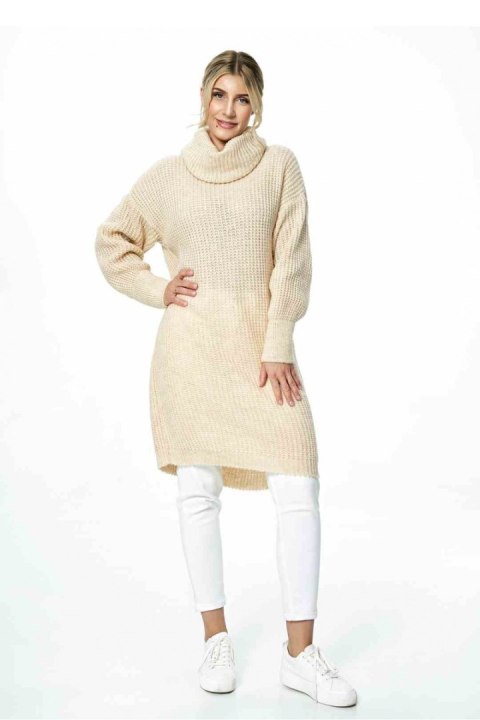 Sweter Damski Model M890 Beige - Figl - uniwersalny Sweter Damski Model M890 Beige - Figl - uniwersalny