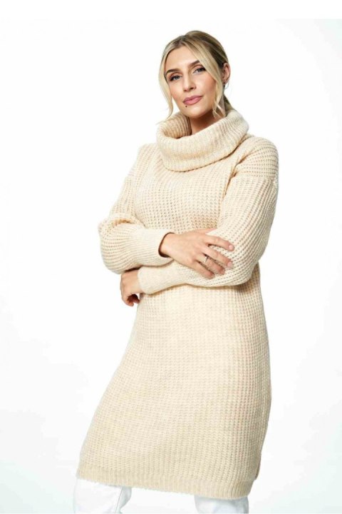 Sweter Damski Model M890 Beige - Figl - uniwersalny Sweter Damski Model M890 Beige - Figl - uniwersalny