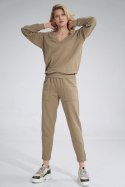 Bluza Damska Model M799 Beige - Figl - S/M Bluza Damska Model M799 Beige - Figl - S/M