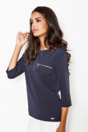 Bluzka Model M393 Navy - Figl - L Bluzka Model M393 Navy - Figl - L