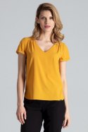 Bluzka Model M665 Musztarda - Figl - XL Bluzka Model M665 Musztarda - Figl - XL