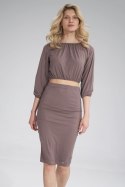 Bluzka Model M781 Brown - Figl - S/M