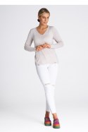 Bluzka Model M980 Beige - Figl - L Bluzka Model M980 Beige - Figl - L