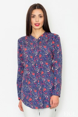Koszula Damska Model M535 Wzór 58 Navy - Figl - S/M