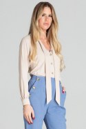 Koszula Damska Model M700 Beige - Figl - L