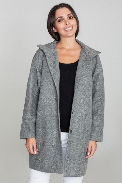 Płaszcz Damski Model M589 Grey - Figl - M Płaszcz Damski Model M589 Grey - Figl - M