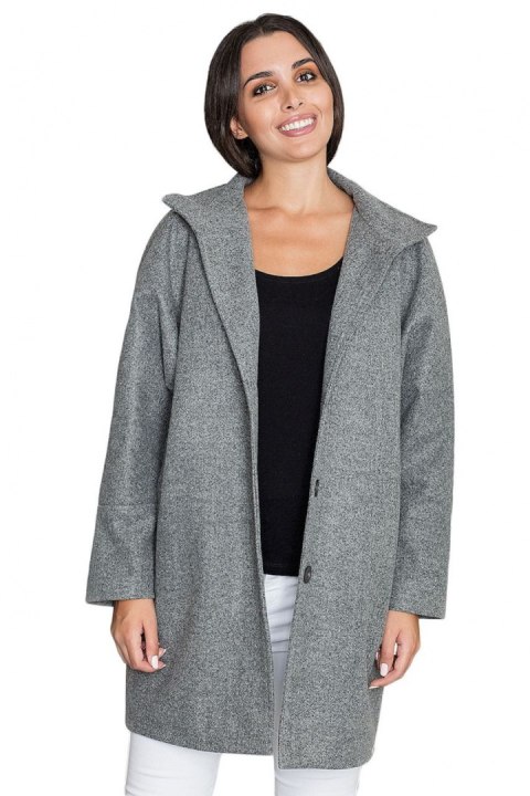 Płaszcz Damski Model M589 Grey - Figl - M Płaszcz Damski Model M589 Grey - Figl - M