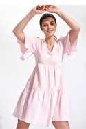 Sukienka Model M869 Pink - Figl - L/XL Sukienka Model M869 Pink - Figl - L/XL