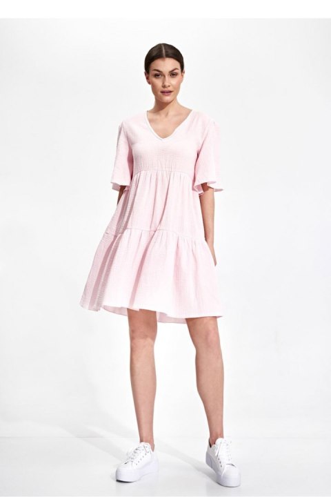 Sukienka Model M869 Pink - Figl - L/XL Sukienka Model M869 Pink - Figl - L/XL