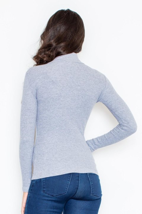 Sweter Damski Model 329 Grey - Figl - L Sweter Damski Model 329 Grey - Figl - L