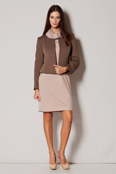Żakiet Model 218 Beige - Figl - S Żakiet Model 218 Beige - Figl - S
