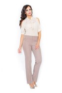 Bluzka Model M005 Beige - Figl - S Bluzka Model M005 Beige - Figl - S