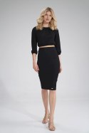 Bluzka Model M781 Black - Figl - S/M Bluzka Model M781 Black - Figl - S/M