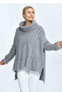 Golf Damski Model M892 Dark Grey - Figl - uniwersalny Golf Damski Model M892 Dark Grey - Figl - uniwersalny