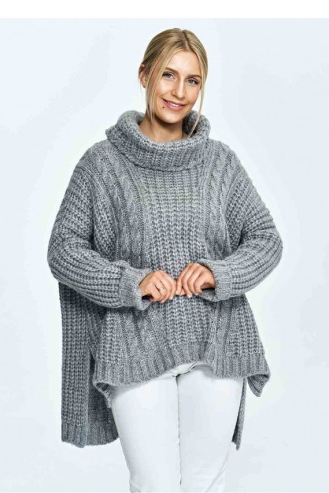 Golf Damski Model M892 Dark Grey - Figl - uniwersalny Golf Damski Model M892 Dark Grey - Figl - uniwersalny