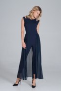 Kombinezon Damski Model M842 Navy - Figl - XL Kombinezon Damski Model M842 Navy - Figl - XL