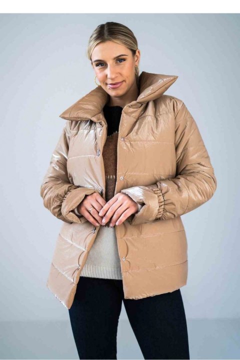 Kurtka Damska Model M933 Beige - Figl - S/M Kurtka Damska Model M933 Beige - Figl - S/M