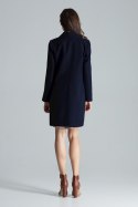 Płaszcz Damski Model M670 Navy - Figl - XL Płaszcz Damski Model M670 Navy - Figl - XL