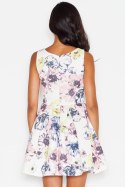 Sukienka Model 386 Ecru/Flowers - Figl - M Sukienka Model 386 Ecru/Flowers - Figl - M