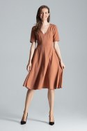 Sukienka Model M673 Brown - Figl - L Sukienka Model M673 Brown - Figl - L
