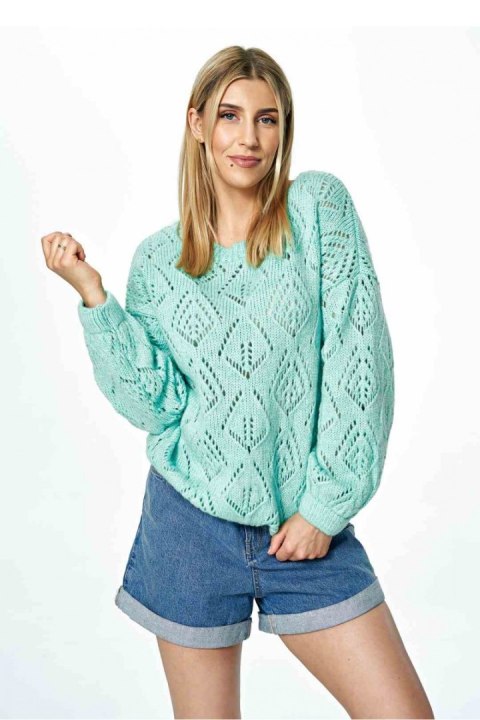 Sweter Damski Model M887 Mint - Figl - uniwersalny Sweter Damski Model M887 Mint - Figl - uniwersalny