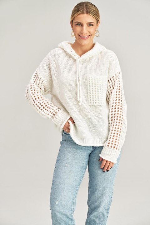 Sweter Damski Model M996 Ecru - Figl - uniwersalny Sweter Damski Model M996 Ecru - Figl - uniwersalny
