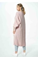 Sweter Kardigan Model M889 Light Pink - Figl - uniwersalny Sweter Kardigan Model M889 Light Pink - Figl - uniwersalny