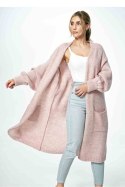Sweter Kardigan Model M889 Light Pink - Figl - uniwersalny Sweter Kardigan Model M889 Light Pink - Figl - uniwersalny