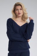 Bluza Damska Model M799 Navy - Figl - L/XL Bluza Damska Model M799 Navy - Figl - L/XL